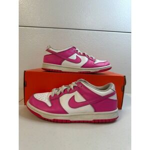 Nike Dunk Low‎ Active Fuchsia White Kids Shoes 6.5Y #2237